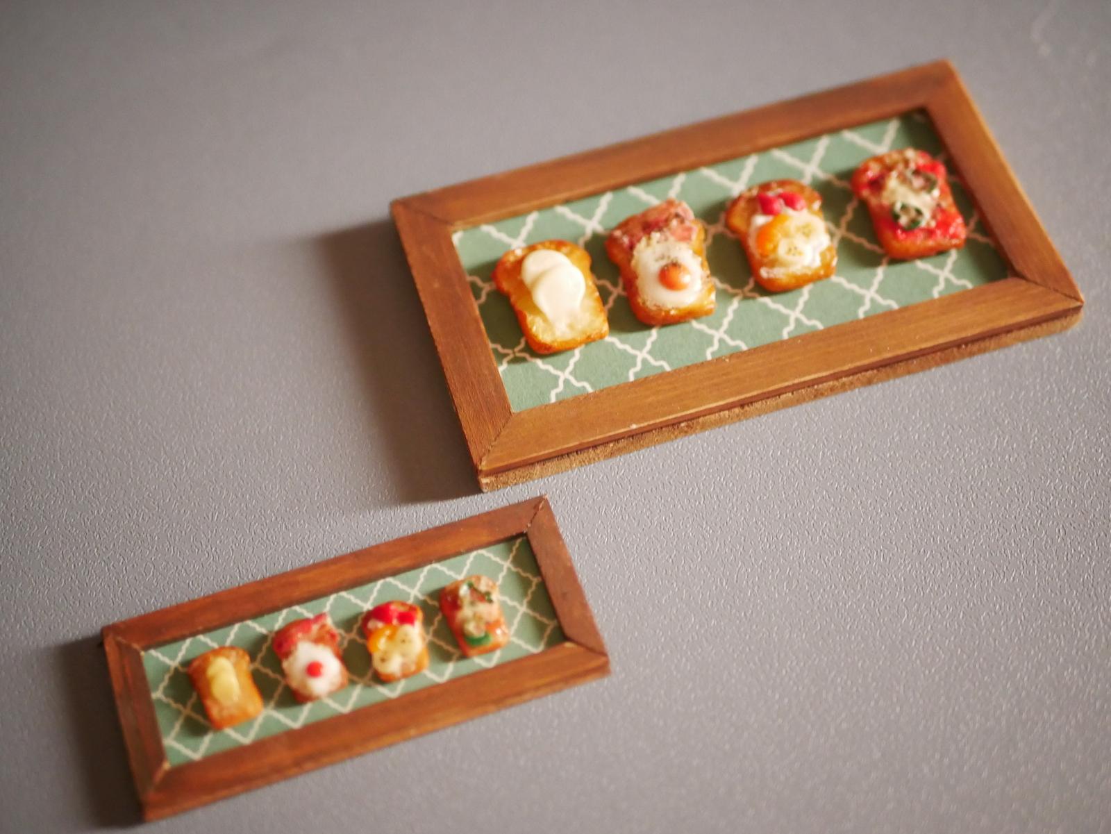 小さくて飾りやすい 選べるミニチュアトーストインテリアとドールハウス用インテリア | 3枚目